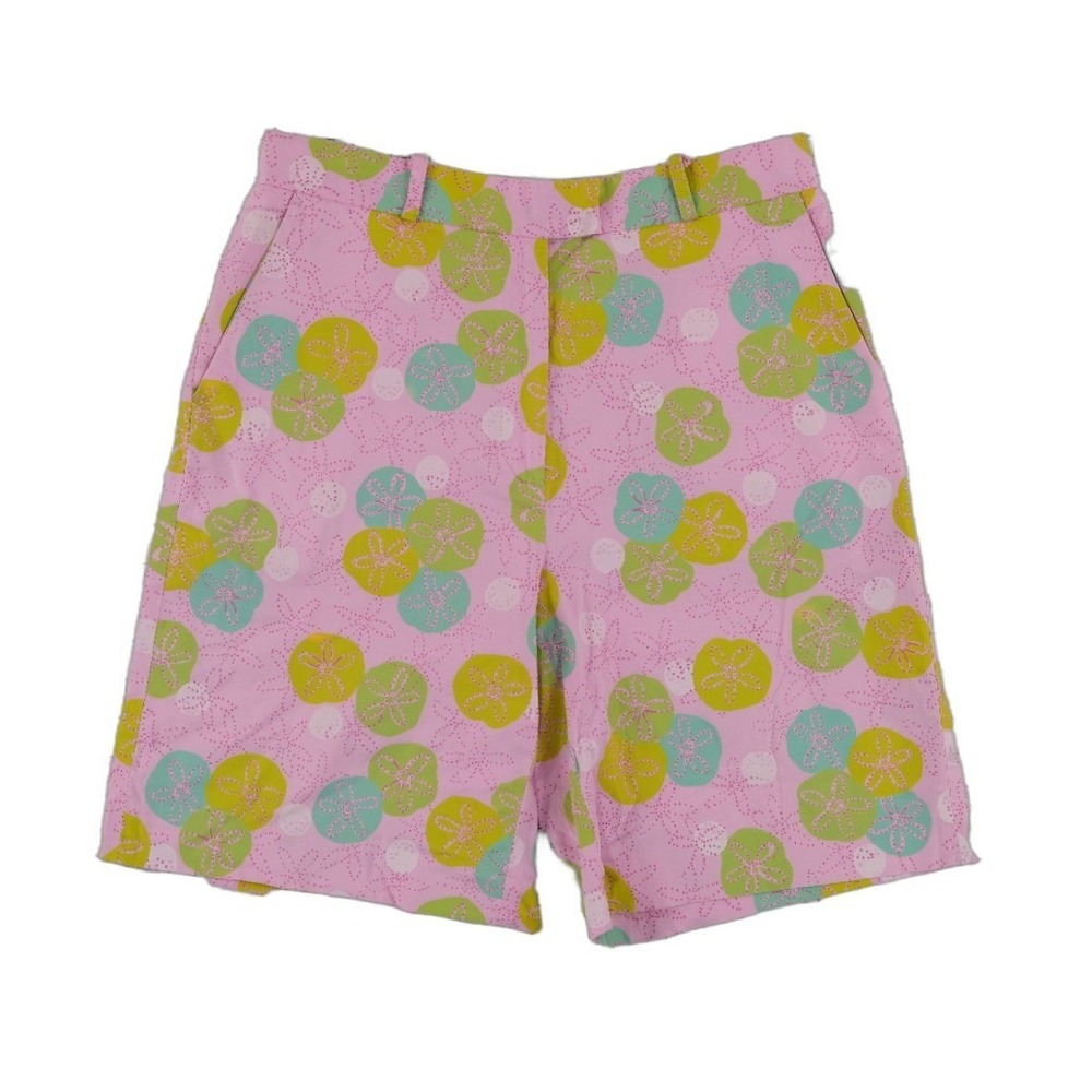 Lilly Pulitzer Bermuda Shorts Women's Size‎ 6 Pink Sand Dollar Cotton